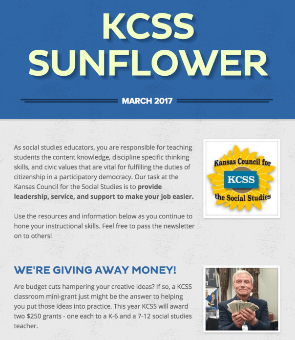 Spring 2018 Sunflower newsletter